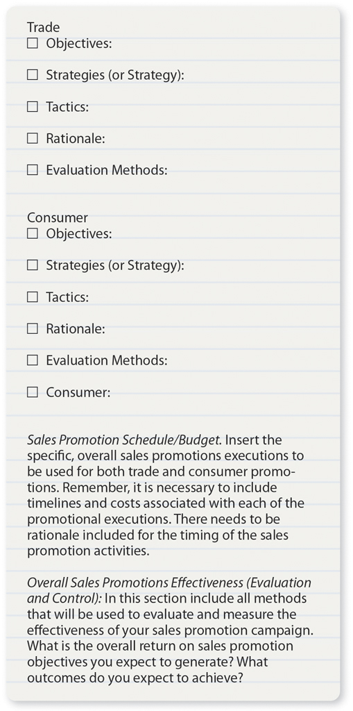 Worksheet template for sales promotion plan Worksheet template for sales promotion plan